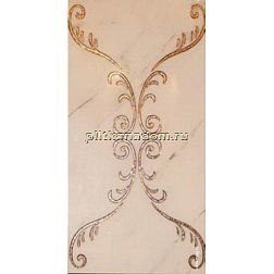 Villa Ceramica Ornamento rosso Beige Бежевая Глянцевая Настенная плитка 30х60 см